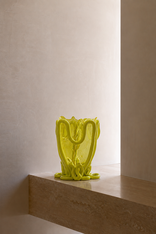COMING SOON! Indian Summer Vase - Yellow/ clear yellow